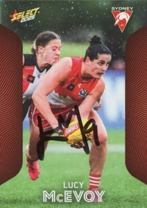 Signed 2025 Sydney Swans AFLW Select Footy Stars Card - Lucy McEvoy - Picture 1 of 3