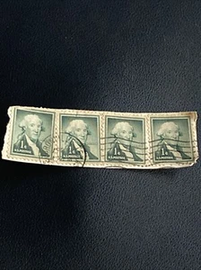 George Washington 1c, 4 Set Stamp on Paper  - Picture 1 of 6