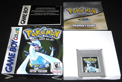 Pokémon: Silver Version (Game Boy Color, 2000) Complete in Box CIB, Authentic - Image 1 of 4