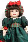 Marie Osmond Olive May Christmas Toddler Doll - Green, Red Holiday Dress w/ tag