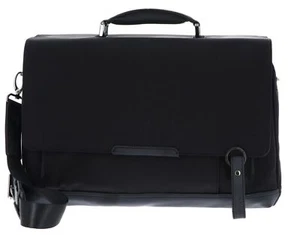 LEONHARD HEYDEN Jersey Briefcase 2 Compartments Aktentasche Tasche Black schwarz - Afbeelding 1 van 9