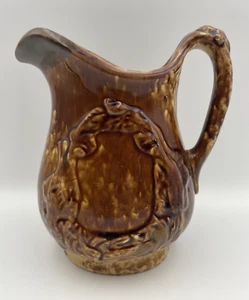 Bennington Rockingham Glaze Yellow Ware Water/Milk Pitcher VTG - Picture 1 of 10