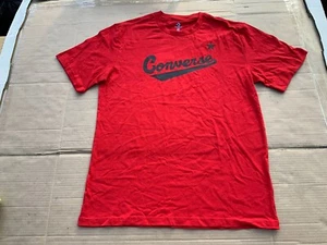 Converse men's T-shirt cotton red small new no tags - Picture 1 of 3