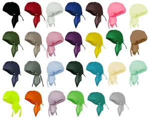 Bandana DoRag Head Wrap Motorcycle Skull Cap Men Women Biker Durag Hat Bikers - Picture 1 of 22