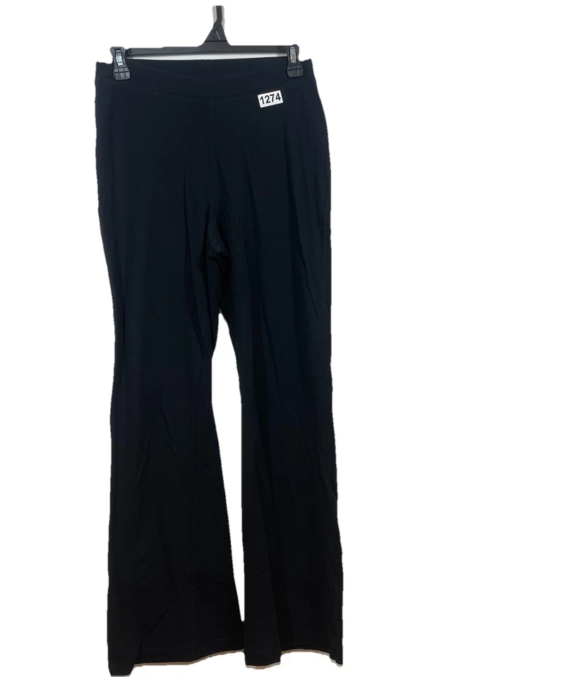 Gaiam Yoga Pants Womens M Black High Rise Dri Flared Boot Cut Organic Cotton - Image 1 of 4