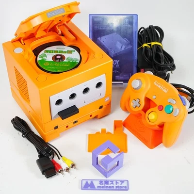 Nintendo GameCube Spice Orange NTSC U-C/J Region Switch Mod w/Gameboy Player - Image 1 of 4