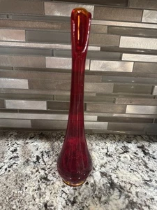 Vaso in vetro vichingo 10,25” rosso rubino BAGLIORE - Foto 1 di 10