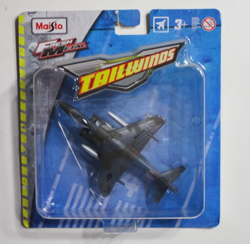 Avión de combate Maisto Tailwinds Fresh Metal Marines negro AV-8B Harrier II Foto 1 de 1