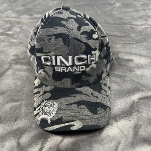 2000s Cinch Cap Mens Corduroy Camo Cowboy Horse Embroidered - Picture 1 of 3
