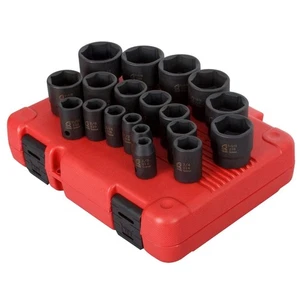 2640, 1/2 Inch Drive Impact Socket Set, 19-Piece, SAE, 3/8 Inch – 1-1/2 Inch,... - Picture 1 of 1