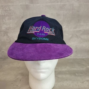 De colección Hard Rock Café Toronto Skydome Correa Trasera Sombrero Lana Ala Púrpura Años 90 - Imagen 1 de 10