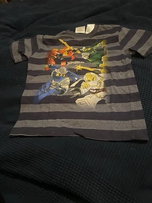 Vintage 2012 LEGO Ninjago Masters of Spinjitzu Black/Grey Striped Boys Size 7 - Image 1 of 4