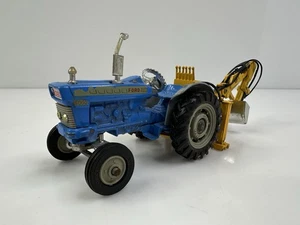 Vintage 1970’s 72 Corgi Ford 5000 Super Major Tractor Backhoe Blue Yellow HTF - Picture 1 of 8