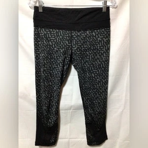 Leggings Lululemon Run Inspire Crop II Block it Bolsillo Negro Gris Talla 6 - Imagen 1 de 12