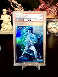⭐️ SHOHEI OHTANI 2018 TOPPS FIRE BLUE #FT-13 PSA 9 MINT SP RC 🔥🔥 - Picture 1 of 3