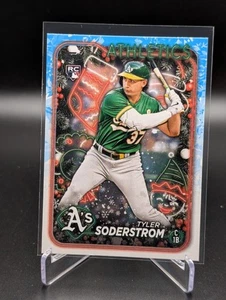 2024 Topps Holiday TYLER SODERSTROM #H127 Rookie RC Oakland Athletics - Picture 1 of 2