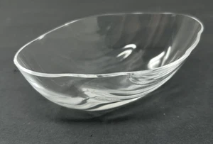 RARE VINTAGE CARLO MORETTI CRYSTAL GLASS FACETED BOWL 5.5" Long SIGNED (3) - Picture 1 of 4