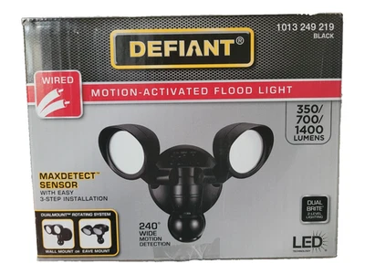 MaxDetect 240° Black Motion Sensor Wired Outdoor LED Security Flood Light 740 - Image 1 of 2