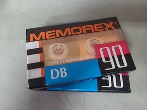 2x Memorex dB Series Blank Audio Cassette Tape Normal Bias Type I 90 Min Sealed - Picture 1 of 3