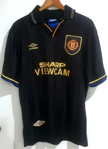 MANCHESTER UNITED VINTAGE 1993 1995 AWAY FOOTBALL SHIRT SOCCER JERSEY L UMBRO - Bild 1 von 13