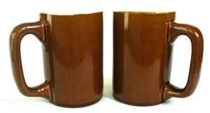 2~Vint~1970's~REGO~E690-07~Brown&White~RESTAURANT~Ceramic~THICK WALL~4.5"x3"~Mug - Picture 1 of 14
