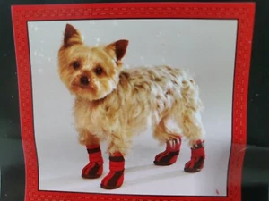 Zack & Zoey XSmall Black Red High Top Neoprene Dog Boots Rubber Sole - Picture 1 of 8