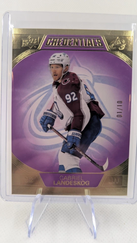 22-23 Upper Deck Credentials Gabriel Landeskog /10 - Image 1 of 2