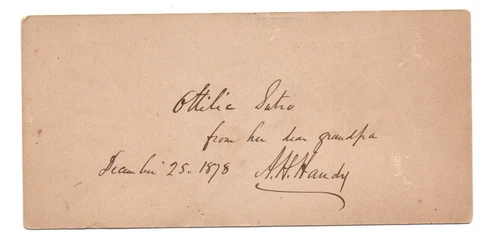 Autograph Alexander Hamilton Handy 1878 Mississippi Chief Justice/Ottilie Sutro Cover