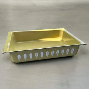 Vintage Catherineholm Norwegen Avocado Olivgrün Emaille Lotus Lasagne Pfanne - Bild 1 von 12