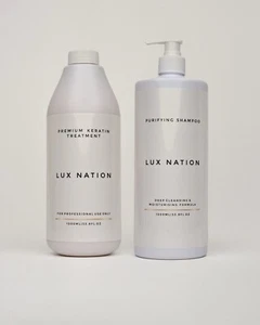 Lux nation keratin treatment 1000 Ml Brazilian Formula Purify Shampoo 1000 Ml - Picture 1 of 3