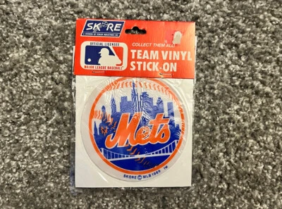 Vintage  New York Mets MLB Team Vinyl Stick-On Skore NEW - Image 1 of 2