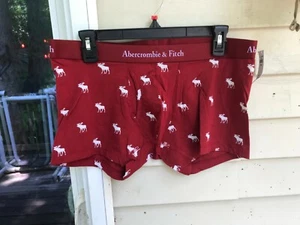 Abercrombie & Fitch Mens Underwear Trunk Red Icon Size XL NWT - Picture 1 of 2