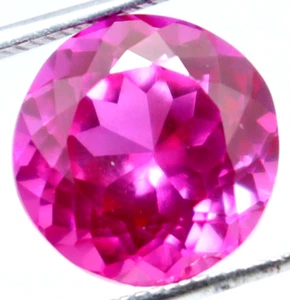 Impresionante piedra preciosa suelta certificada natural corte redondo zafiro rosa de 7,80 quilates - Imagen 1 de 8