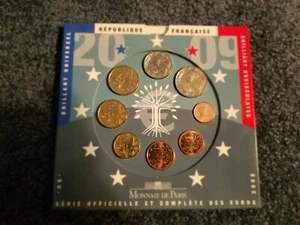 France 2009 Euro Set in Presentation Folder - UNC Uncirculated - Picture 1 of 7