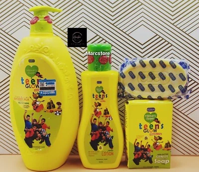 Eden Mama super choice teens glow body lotion and shower gel & Bar Soap. - Image 1 of 2