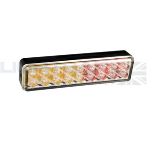 Rear Stop Tail Brake Indicator LED Light Red Amber Trailer Van Truck Lamp 12/24V - Picture 1 of 2
