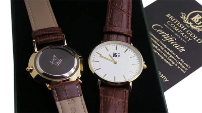 Montre Maçonnique Personnalisée Homme Cuir Véritable Gravure Personnalisée GRATUITE Franc-Maçon - Photo 1/4