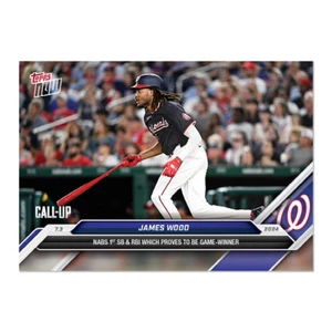 2024 Topps Now 373 James Wood Nabs 1st SB & RBI Game Winner -Free Shipping! - Picture 1 of 2
