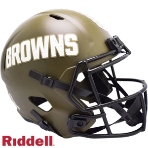Casco replica NFL Cleveland Browns Salute To Service Speed Style full size - Foto 1 di 1