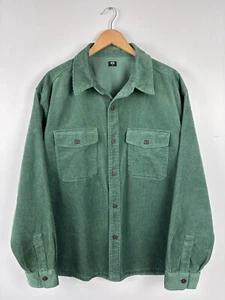 Herren Uniqlo Cord Hemd mit Knopfleiste schweres Overshirt grün Größe XL - Bild 1 von 7