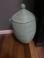 senegalese basket.  Handmade Sweet Grass Baskets. Colors: Brown.