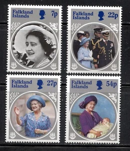 FALKLAND ISLANDS 1985, ROYALTY QUEEN MOTHER 85TH ANNIVERSARY, Scott 420-423, MNH - Picture 1 of 1