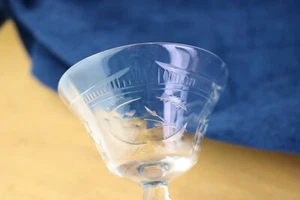 Bicchiere da cocktail liquore Seneca 5 1/8" taglio ottico angoli floreali gambo multilaterale - Foto 1 di 7