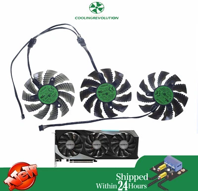 3PCS 82MM 4PIN T128015SU FAN for Gigabyte GeForce RTX 3070 3070TI 8GB Gaming OC - Image 1 of 2