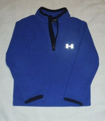 Under Armour Niños Talla 4 Azul y Negro 1/4 Cremallera Polar Pull-Over  Foto 1 de 3