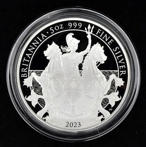 2023 Great Britain £10 Britannia 5 oz. .999 Proof (420 Minted) - Picture 1 of 10