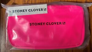 NWT Stoney Clover Lane Small Bright Pink Pouch Bag Makeup Travel Case