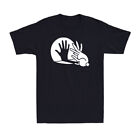 Rabbit Hand Shadow Funny Silhouette Novelty Vintage Men's Cotton T-Shirt T-shirt