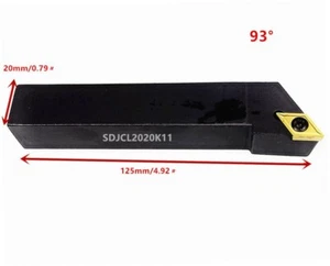 Portaherramientas de torneado externo de torno CNC 1P SDJCL2020K11 + Inserto DC11T304 + Llave - Imagen 1 de 7