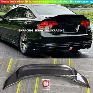 For 06-11 Civic 4DR Sedan Duckbill Highkick Carbon Fiber Rear Trunk Wing Spoiler - Picture 1 of 12